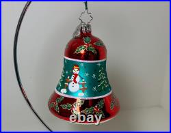 Christopher Radko Fantasia Winter Wonder Bell Ornament Snow Man