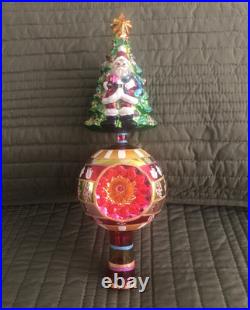 Christopher Radko Festive Fellow Finial 2004 Reflector Tree Top Finial