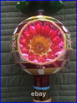 Christopher Radko Festive Fellow Finial 2004 Reflector Tree Top Finial Christopher Radko Festive Fellow Finial 2004 Reflector Tree Top Finial