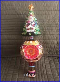 Christopher Radko Festive Fellow Finial 2004 Reflector Tree Top Finial Christopher Radko Festive Fellow Finial 2004 Reflector Tree Top Finial
