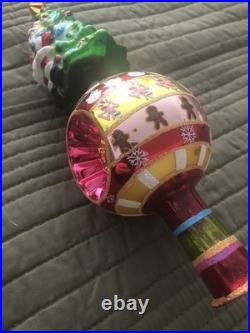 Christopher Radko Festive Fellow Finial 2004 Reflector Tree Top Finial