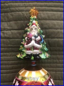 Christopher Radko Festive Fellow Finial 2004 Reflector Tree Top Finial