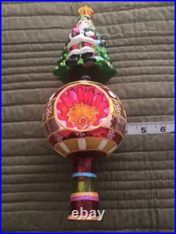 Christopher Radko Festive Fellow Finial 2004 Reflector Tree Top Finial