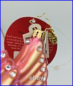 Christopher Radko Flamingo Flare 1018635 SIGNED HTF RARE Glass Ornament withTags