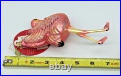 Christopher Radko Flamingo Flare 1018635 SIGNED HTF RARE Glass Ornament withTags Christopher Radko Flamingo Flare 1018635 SIGNED HTF RARE Glass Ornament withTags