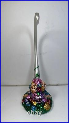 Christopher Radko Floral Holiday Spring Flowers Easter Glass Ornament & Stand