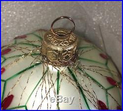 Christopher Radko French Regency Hot Air Balloon Wired Glass Christmas Ornament