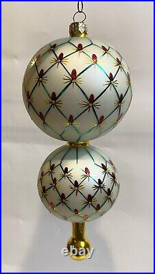 Christopher Radko French Regency Large 1999 Glass Christmas Ornament