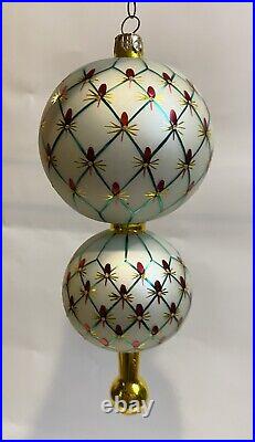 Christopher Radko French Regency Large 1999 Glass Christmas Ornament