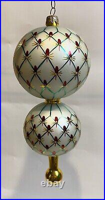 Christopher Radko French Regency Large 1999 Glass Christmas Ornament