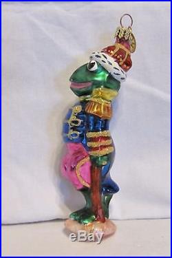 Christopher Radko Frog Drum Major Christmas Ornament