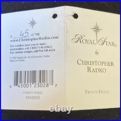 Christopher Radko Frosty Frolic VTG Ornament With Box And Tag 45/750