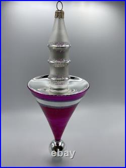 Christopher Radko Future Streamlined 9 Glass Christmas Ornament 87-036-1 HTF