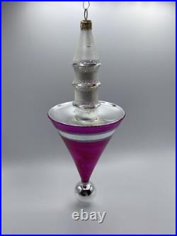 Christopher Radko Future Streamlined 9 Glass Christmas Ornament 87-036-1 HTF