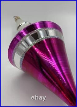 Christopher Radko Future Streamlined 9 Glass Christmas Ornament 87-036-1 HTF