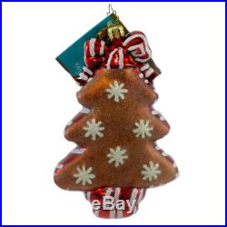 Christopher Radko GINGER STREET SWEET Blown Glass Ornament Tree Gingerbread