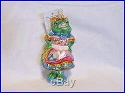 Christopher Radko Girl Frog Christmas Ornament