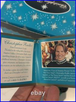 Christopher Radko Glad Glidings Santa Peppermint Joy Glass Christmas Ornament