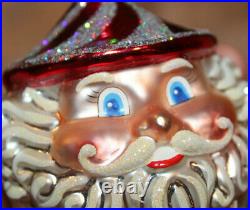 Christopher Radko Glass Christmas Ornament CHUBBY CHEERDROPS RARE Coloration
