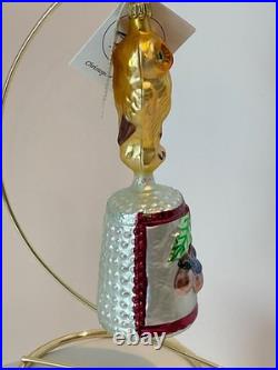 Christopher Radko Glass Christmas Ornament FORREST BELLS OWL