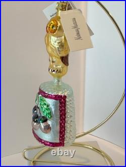 Christopher Radko Glass Christmas Ornament FORREST BELLS OWL
