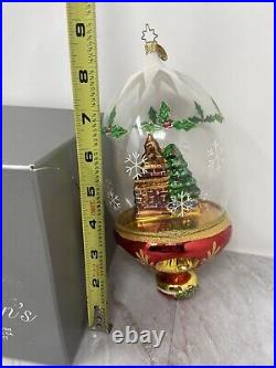 Christopher Radko Glass Christmas Ornament SPLENDID SPRUCE Tree Globe / Dome