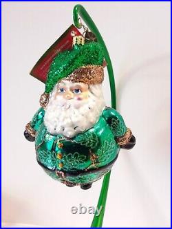 Christopher Radko Glass Christmas Ornament TRAIL'S END NICHOLAS Santa 3011877