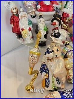 Christopher Radko Glass Christmas Ornaments Lot Of 13 & 1 Patricia Breen