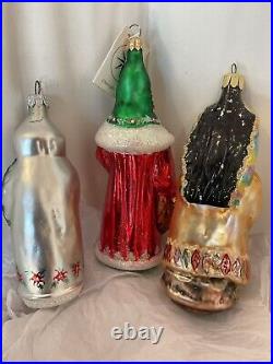 Christopher Radko Glass Christmas Ornaments Lot Of 13 & 1 Patricia Breen