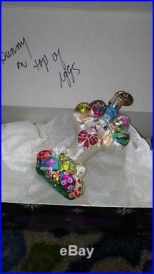 Christopher Radko Glass Easter Garland & Glass Ornament