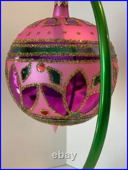 Christopher Radko Glass Ornament FESTIVA BALL JUMBO 92-212-0 BEAUTIFUL