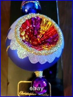 Christopher Radko Glass Ornament JEWEL REFLECTOR SPIRE A-box/tags HTF