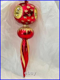 Christopher Radko Glass Ornament ROYAL SCEPTER Triple Reflector Drop 92-077-0 Christopher Radko Glass Ornament ROYAL SCEPTER Triple Reflector Drop 92-077-0