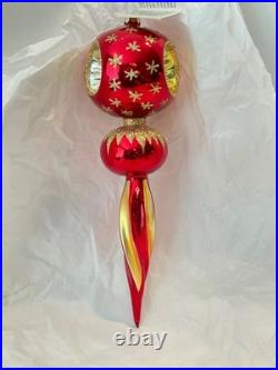 Christopher Radko Glass Ornament ROYAL SCEPTER Triple Reflector Drop 92-077-0 Christopher Radko Glass Ornament ROYAL SCEPTER Triple Reflector Drop 92-077-0