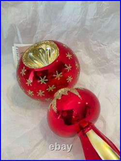 Christopher Radko Glass Ornament ROYAL SCEPTER Triple Reflector Drop 92-077-0 Christopher Radko Glass Ornament ROYAL SCEPTER Triple Reflector Drop 92-077-0
