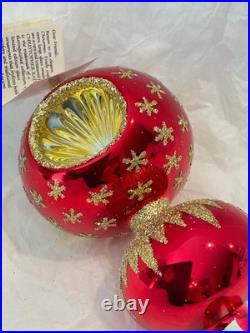 Christopher Radko Glass Ornament ROYAL SCEPTER Triple Reflector Drop 92-077-0