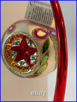 Christopher Radko Glass Ornament STAR OF WONDER CHRISTMAS TRIM Triple Reflector