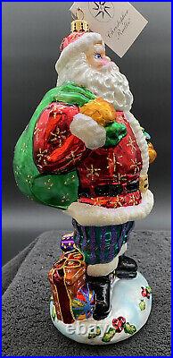 Christopher Radko Goodies In Tow Santa With Gifts Ornament
