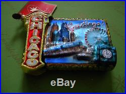 Christopher Radko Greetings From Chicago Glass Ornament