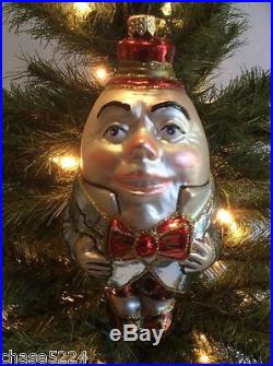 Christopher Radko HUMPTY DUMPTY Vintage egg Ornament Rare A CLASSIC