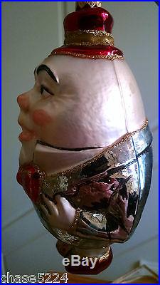 Christopher Radko HUMPTY DUMPTY Vintage egg Ornament Rare A CLASSIC