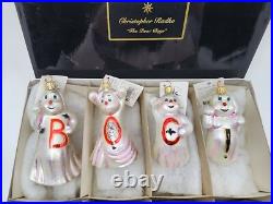 Christopher Radko Halloween Spooky THE BOO BOYS! 99-056-0 Set of 4 Casper Ghosts
