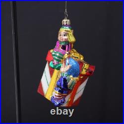 Christopher Radko Hand Blown Glass Christmas Ornament Elves Elf A Special Gift