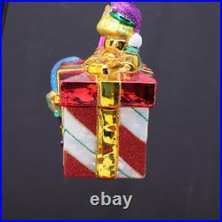 Christopher Radko Hand Blown Glass Christmas Ornament Elves Elf A Special Gift
