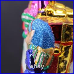 Christopher Radko Hand Blown Glass Christmas Ornament Elves Elf A Special Gift