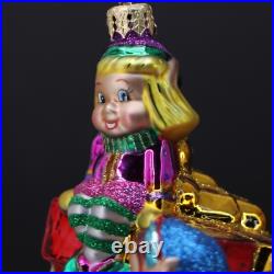 Christopher Radko Hand Blown Glass Christmas Ornament Elves Elf A Special Gift