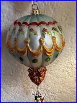 Christopher Radko Hang On Til Christmas 2001 LE Hot Air Balloon Santa Ornament