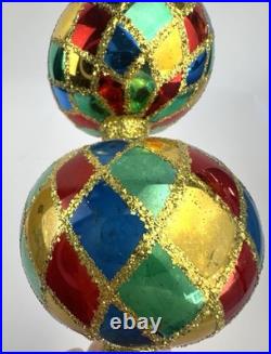 Christopher Radko Harlequin Finial 16 Tree Topper 89-107-0 1989