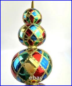 Christopher Radko Harlequin Finial 16 Tree Topper 89-107-0 1989