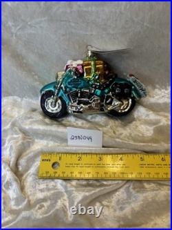 Christopher Radko Harley Davidson Fatboy Motorcycle Le 3/5000 Christmas Orn. Nos